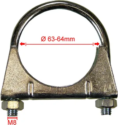 Produktbild von Auspuffbügelschelle Rohrverbinder Bügelschelle 63-64 mm 7579145