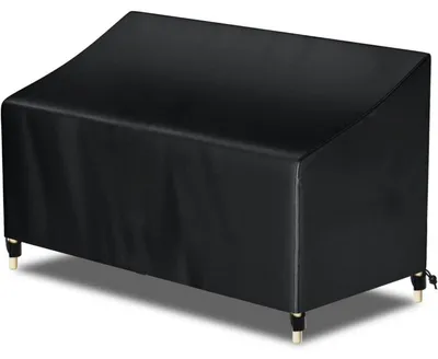 Image de Housse de protection pour banc de jardin, imperméable, en Oxford 210D, pour 3 personnes, dimensions 160x70x60/88 cm, résistante à la déchirure, aux UV, et au vent. Livrée avec une sacoche de rangement
