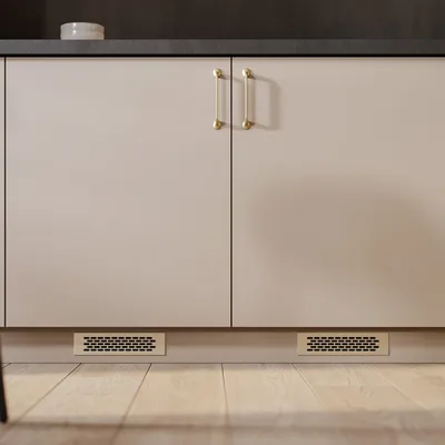 Produktbild von Lüftungsgitter 60x245mm Stegblech Aluminium Belüftungsgitter versetze ovale Lochung Gold eloxiert
