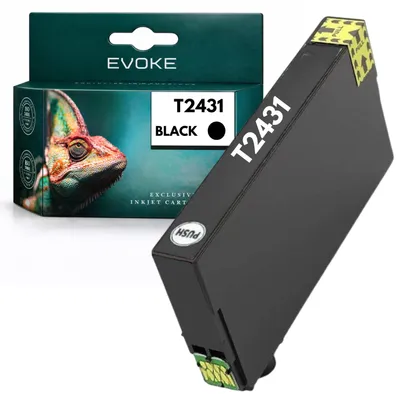 Immagine prodotto di Cartucce compatibili per stampante Epson T2431 (C13T24314010), colore nero, capacità 16 ml, compatibili con i modelli XP750, XP760, XP850, XP851, XP860, XP950 e XP960