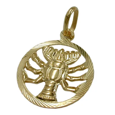 Produktbild von Anhänger 15mm Sternzeichen Krebs 9Kt GOLD gold 15mm