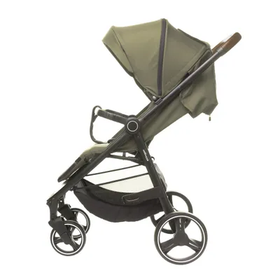 Zdjęcie produktu dla 4Baby | Wózek spacerowy – do 22 kg - Khaki - lekki, z pozycją leżącą, składany jedną ręką - z mechanizmem składania jedną ręką - Stinger