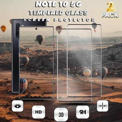 Zdjęcie produktu dla 2-pak Samsung Galaxy Note 10 5G Szkło ochronne na ekran - Szkło hartowane 9H - Super jakość 3D