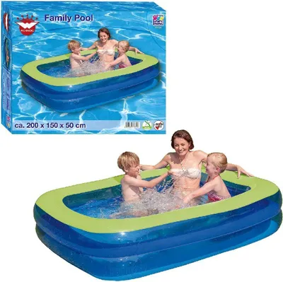 Produktbild von Wehncke Familie aufblasbares Schwimmbad 200X150X50 Cm Blau/Grün