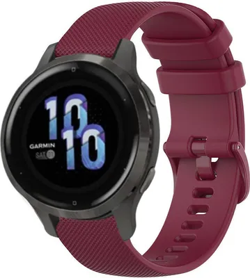 Produktbild von Strap-it Garmin Venu 2s Armband Silikon - 40mm - dunkelRot
