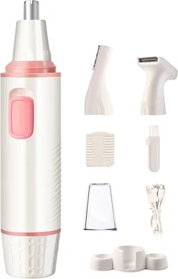 Produktbild von USB Wiederaufladbar haarschneider 3 in 1 Set Ohrhaarschneider- Doppelschneideklingen, Professioneller schmerzfreier Augenbrauen- esichtshaartrimmer