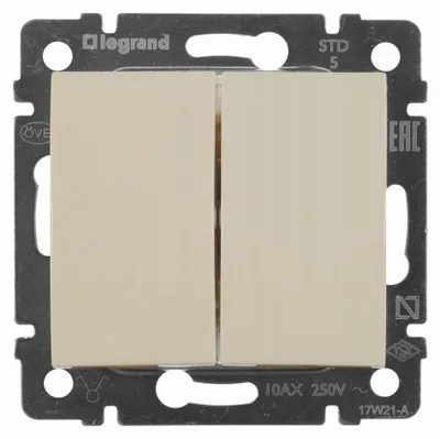 Produktbild von Legrand Valena Doppel-Schalter Creme