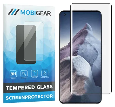 Produktbild von Mobigear Premium Displayschutzfolie für Xiaomi Mi 11 Ultra, gehärtetes Glas, Panzerglas, kompatibel mit Hüllen, schwarz
