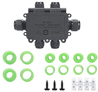 Produktbild von Famanu Anschlussdose wasserdicht mit 6-fach Kabelverbinder - für Kabeldurchmesser 5-12 mm