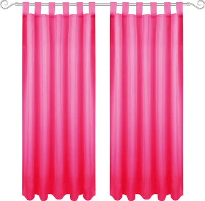 Produktbild von Gardine mit Schlaufen 140x175 cm ( Breite x Länge ) in Pink, blickdichter Vorhang, Schlaufenvorhang in vielen Variationen