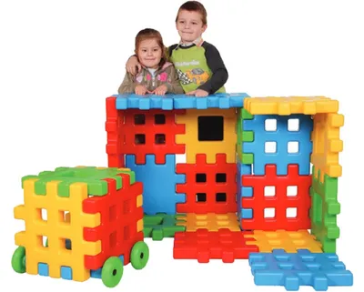 Image de Woopie Blocs Éducatifs Gaufres Clôture Maison
