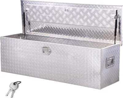 Produktbild von VEVOR Werkzeugkasten aus Aluminium für die Ladefläche mit seitlichem Griff & Schlossschlüsseln, Aufbewahrungs-Werkzeugkiste für Anhänger Pickup Wohnmobil (1244,6 x 381 x 381 mm) SilberVEVOR Werkzeugkasten aus Aluminium für die Ladefläche mit seitlichem Griff & Schlossschlüsseln, Aufbewahrungs-Werkzeugkiste für Anhänger Pickup Wohnmobil (1244,6 x 381 x 381 mm) SilberVEVOR Werkzeugkasten aus Aluminium für die Ladefläche mit seitlichem Griff & Schlossschlüsseln, Aufbewahrungs-Werkzeugkiste für Anhänger Pickup