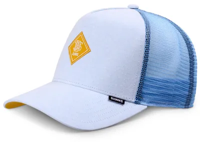 Produktbild von DJINNS Trucker Cap HFT OxfordContra light blue/mustard
