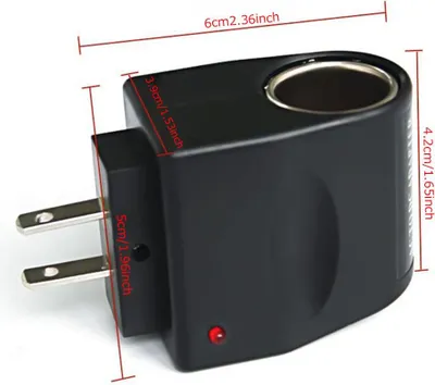 Zdjęcie produktu dla Wielofunkcyjny adapter zasilacza samochodowego  Adapter obniżający napięcie AC do 12 V DC