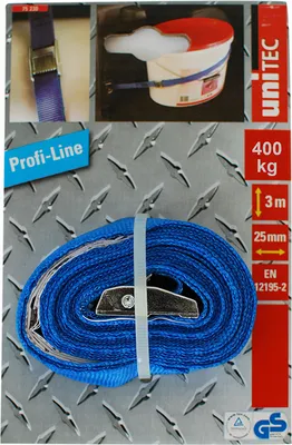 Obrázok produktu pre unitec UPÍNACÍ POPRUH S PRESKOU PROFI 25 mm x 3 m, 400 kg 75230(MS27)