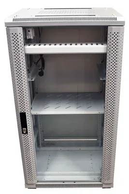 Produktbild von ALLNET Netzwerkschrank 19" 32HE B600/T1000mm Glastür Lichtgrau SNB-Serie