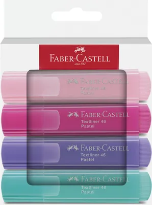 Image de FABER-CASTELL 254654 FABER-CASTELL TL 46 Pastell Textmarker farbsortiert, 4 St.