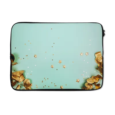 Produktbild von MuchoWow® Laptop Hülle 13 Zoll Goldene Blätter Laptoptasche - Laptophülle - Sleeve - Rundumschutz
