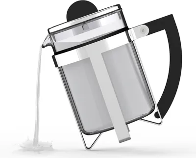 Produktbild von Philippi Wassily Milchkännchen, 0,2 l Edelstahl, Borosilikatglas, Kunststoff 135007