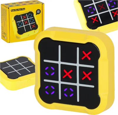 Obrázok produktu pre KIK KX2994, elektronická hra "Piškvorky", prenosná konzola, žltá farba