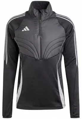 Image de Adidas - Haut « Tiro 24 » avec fermeture éclair courte pour hommes - Hiver PP4257 (S) (noir/gris)