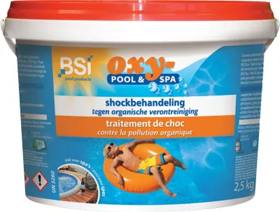 Produktbild von BSI Oxy Pool & Spa 2.5kg (Granulat) - Reduziert den Chlorverbrauch um bis zu 50% - Zerstört Poolverunreinigungen wie Sonnenschutzmittel, Öl, Urin - Reduziert den Chlorverbrauch um bis zu 50%