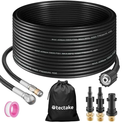 Produktbild von tectake® Rohrreinigungsschlauch-Set 8-teilig, in 2 Größen inkl. Aufbewahrungsbeutel