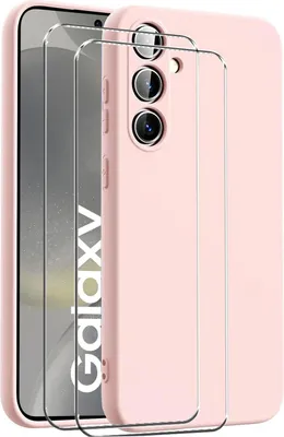 Obrázok produktu pre sada ochranných krytov 2v1 pre Samsung Galaxy A23 5G pozostáva z 2x ochranného skla 9H a 1x silikónového puzdra - kryt v ružovej farbe