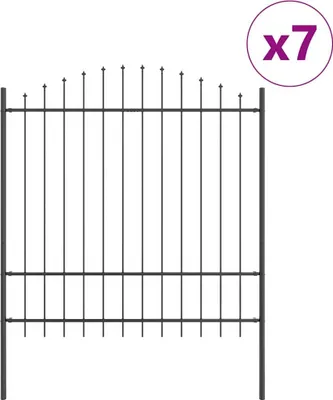 Immagine prodotto di vidaXL Recinzione per giardino WOERDEN, 7 pezzi, 170 x 215 cm, grigio