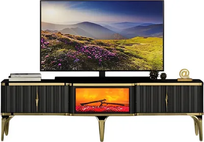 Image de Table de télévision TV Lowboard Sideboard Déco Cheminée Armoire de salon Style