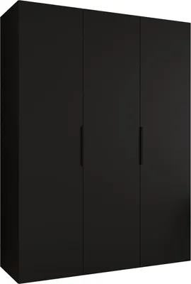 Produktbild von MEBLE KRYSPOL, Kleiderschrank, Schrank 150 cmx202x52, Schwarz, Schwarz