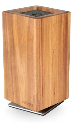 Magnetischer Messerblock aus Akazienholz, 360° drehbar