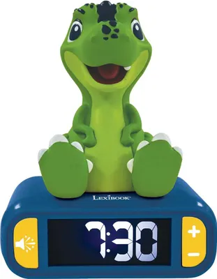 Obrázek produktu pro Budík s 3D nočním světlem s dinosaury