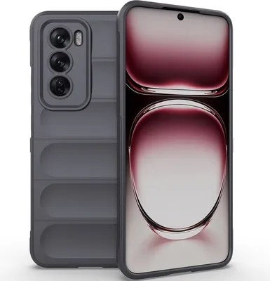 Produktbild von Handyhülle für Oppo Reno12 Weich TPU Silikon Stossfest Anti-rutsch Hülle Dunkelgrau