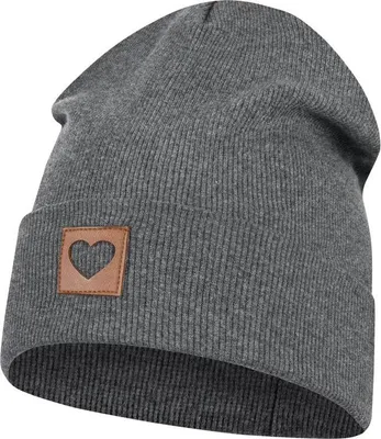 Produktbild von Smarilla Mütze Mädchen Damen Kinder Beanie gerippt, Gr. 54-56, Graphitgrau