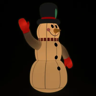 Image de Bonhomme de neige gonflable avec LED 120 cm
