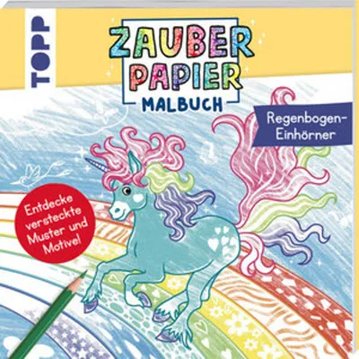 Produktbild von Zauberpapier Malbuch Regenbogen-Einhörner