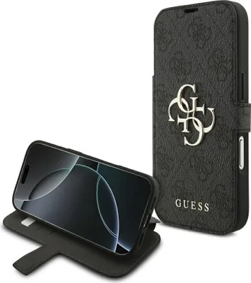 Zdjęcie produktu dla Etui Guess Book 4G Metal Logo Do Iphone  17 Pro Czarny