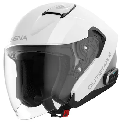 Image de Casque jet Sena Outstar 2 blanc S