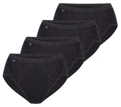 Produktbild von Sloggi Damen Unterhose Chic Midi , 4-Pack, 42, Schwarz