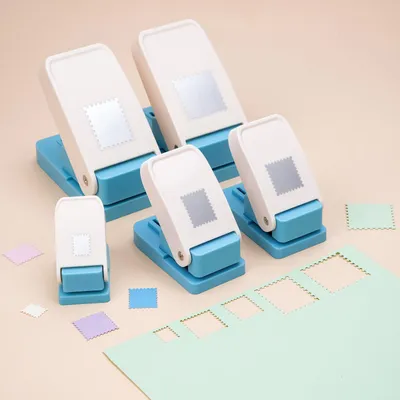 5-teiliges Set Stanzlocher, rechteckige Briefmarkenstanzer, 1,5 x 1,3 cm