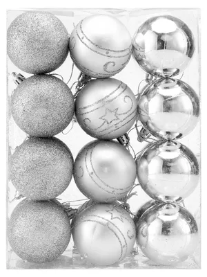 Produktbild von CASARIA® Weihnachtskugeln 24tlg Ø 6cm Kunststoff matt glänzend Christbaumkugeln Christbaumschmuck Anhänger Weihnachtsbaumkugeln Weihnachtsdeko silber