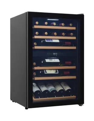 Produktbild von CAVIN Freistehender Weinkühlschrank - Polar Collection 51 | 2 Temperaturzonen | zwei Zonen | 4 bis 22°C | Kompressor | Holzregalböden | UV-Glastür