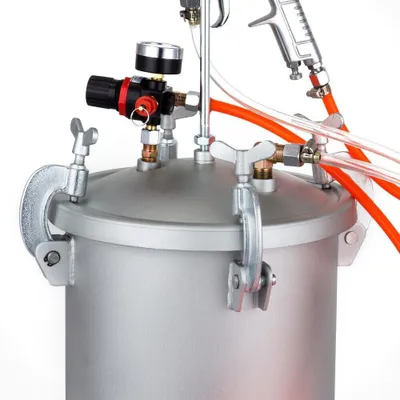 Produktbild von Farbspritzpistole - Spritzpistole - Farbspritzanlage - Lackierpistole - Druckspritzgerät - 10-Liter-Metalldruckbehälter