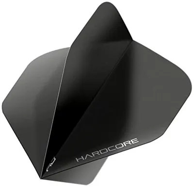 Produktbild von RED DRAGON Hardcore XT Black Extra Thick Standard Dart Flights - (5 Sätze pro Packung)