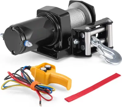 Image de Treuil électrique 12V DC 907kg - Treuil motorisé 7 brins - Treuil électrique haute performance pour camions et remorques - Robuste et fiable