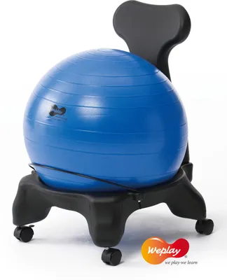 Produktbild von Weplay KE0311-00K Großer Ball Stuhl, 50 x 60 x 79 cm, blau/schwarz