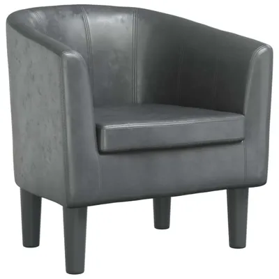 Image de Fauteuil gris similicuir