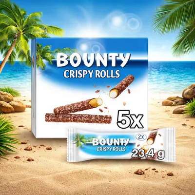 Immagine prodotto di Bounty Crispy Rolls Confezione da 5 117 g