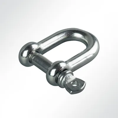 Produktbild von Rundschäkel D Schäkel aus Edelstahl mit Augbolzen M12